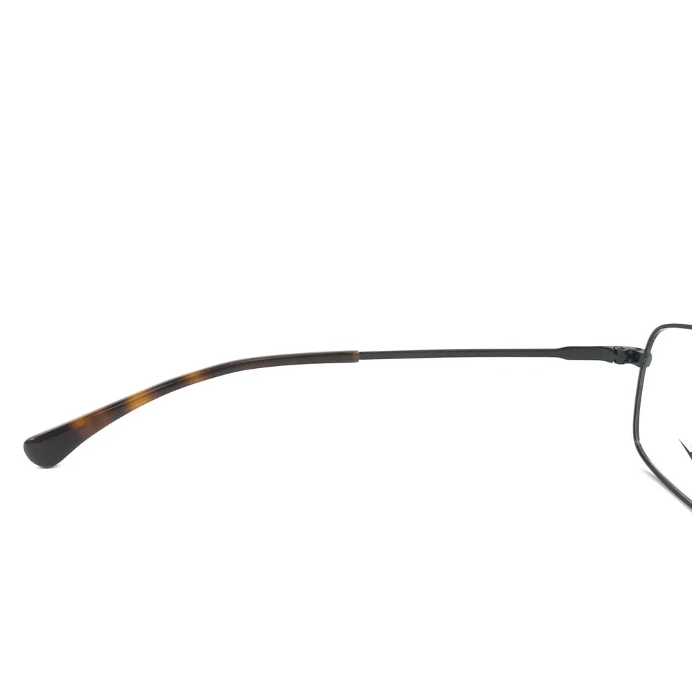 Nike Eyeglasses Frames 8205 001 Shiny Black Rectangle Wire Rim 54-14-140